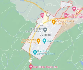 Blue Ridge attractions map